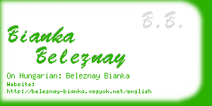 bianka beleznay business card